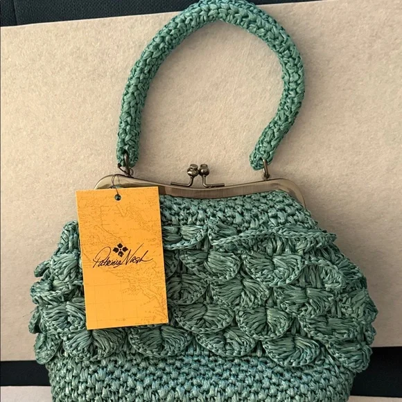 Patricia Nash Teal Woven Clutch - Picture 2 of 2